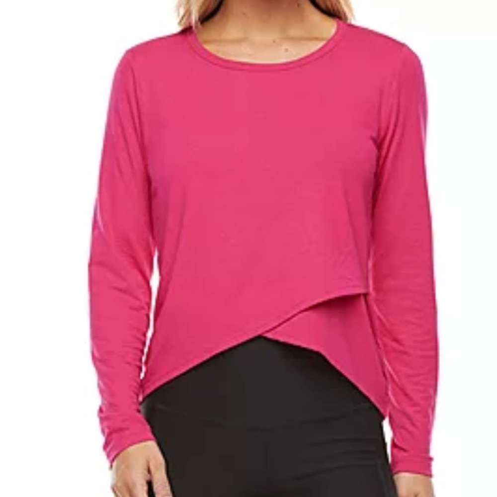 NWT Xersion Womens Round Neck Long Sleeve T-Shirt